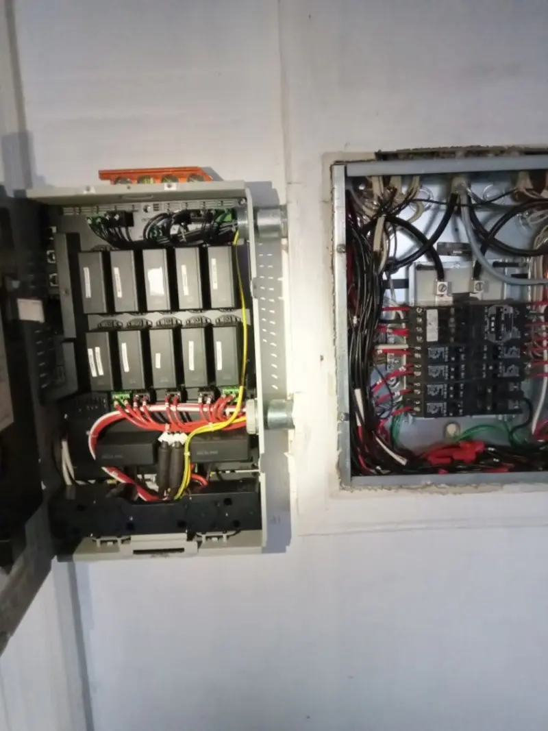 Electrical panel upgrade completed for Security Camera Wiring in Shannon Hills